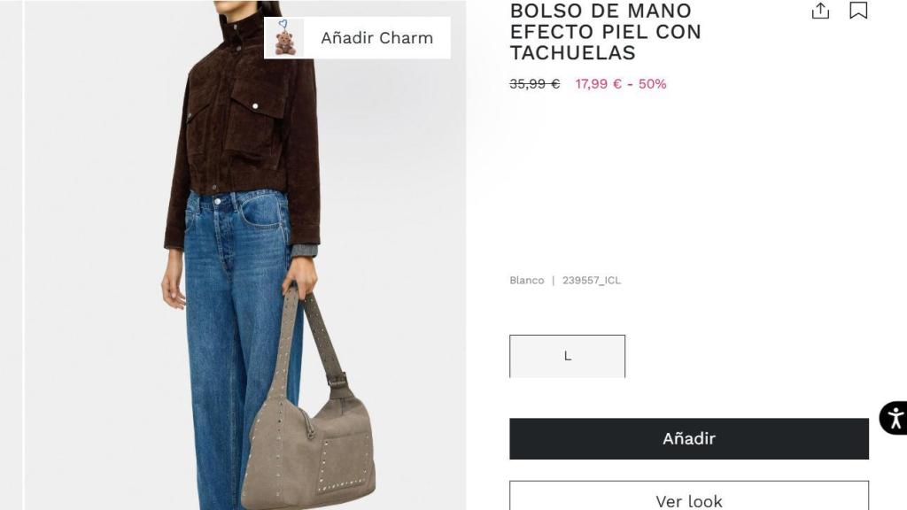 Bolso de mano efecto piel. Ref. 239557_ICL