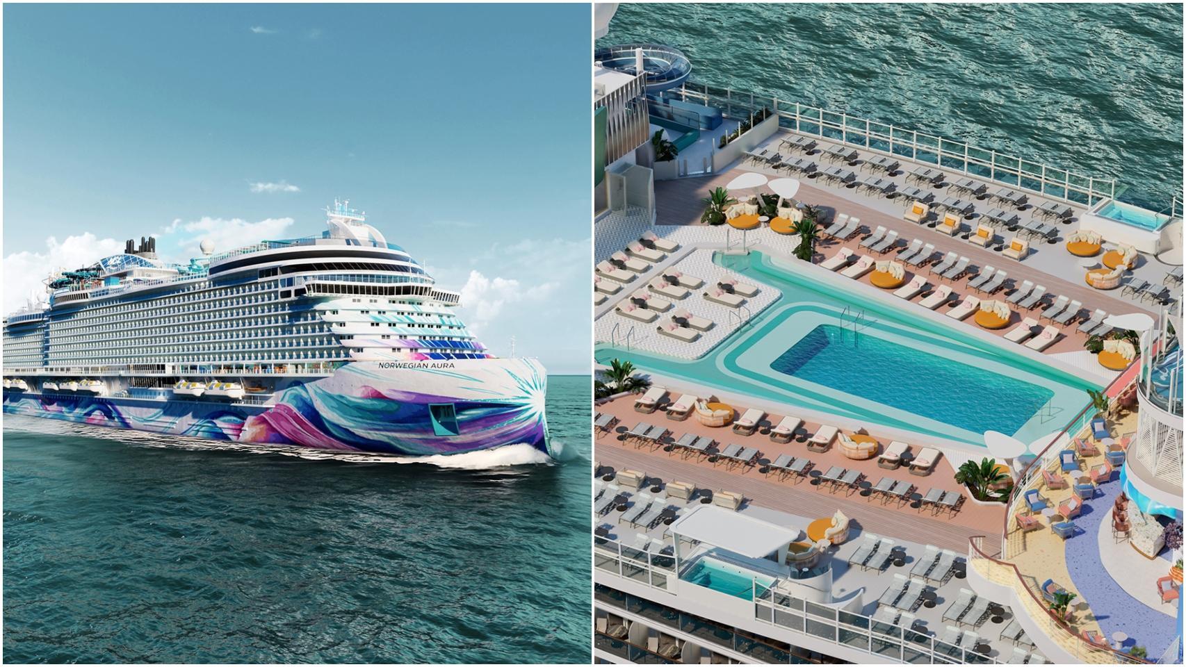 Vistas del nuevo crucero Aura de NCL.