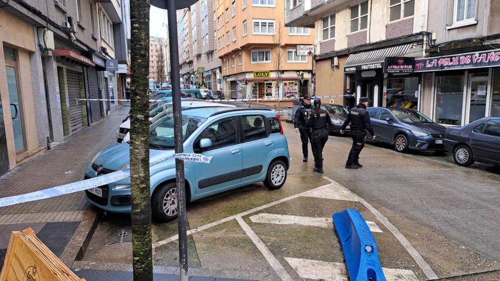 Intervención policial en el Agra del Orzán