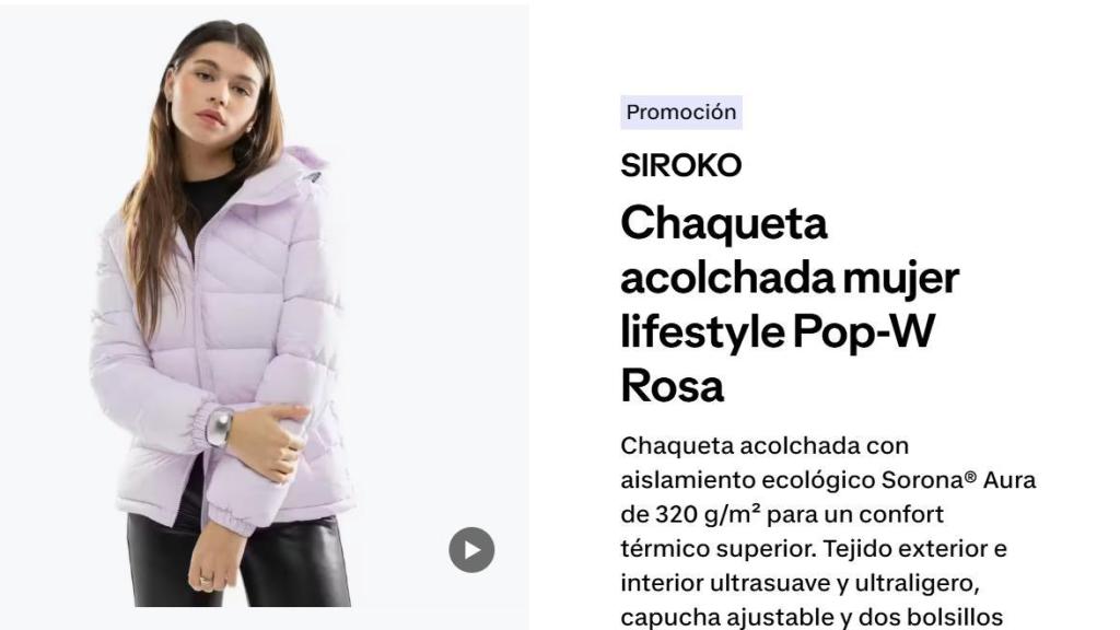 Chaqueta acolchada mujer Siroko.