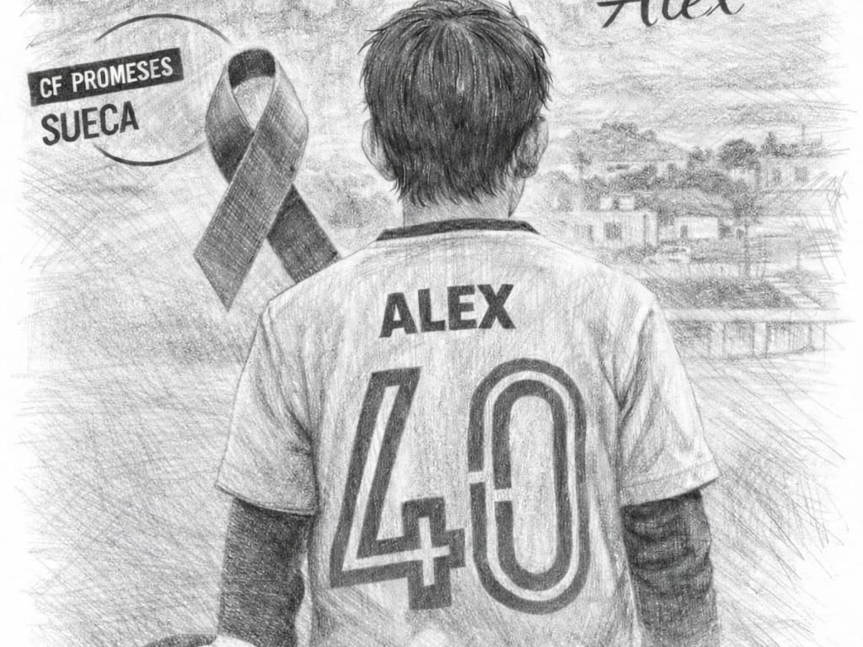 Un retrato del pequeño Álex, de 13 años, cedido por el CF Promeses Sueca donde jugaba en el equipo infantil.