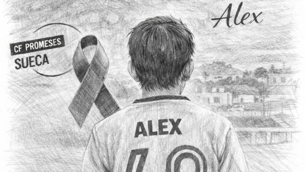 Un retrato del pequeño Álex, de 13 años, cedido por el CF Promeses Sueca donde jugaba en el equipo infantil.