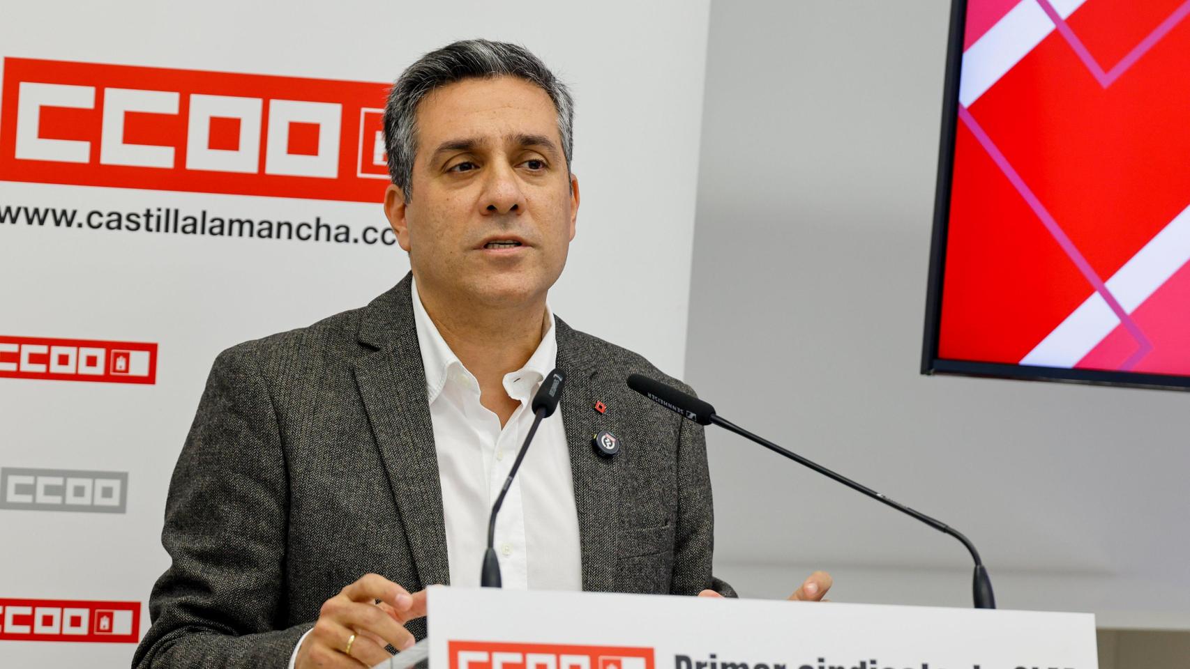 Javier Ortega, secretario general de CCOO en Castilla-La Mancha.
