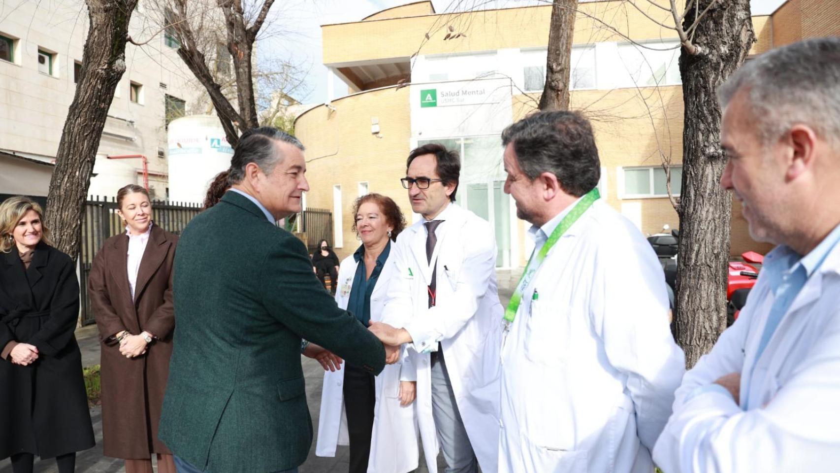 Imagen del consejero de Sanidad, Presidencia y Emergencia de la Junta de Andalucía, Antonio Sanz, durante la inauguración.