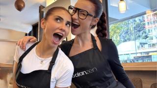 Andrea y Abril, dueñas de Balanzen, cafetería y centro de pilates en Andorra.