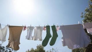 Imagen de archivo de colada recién tendida.