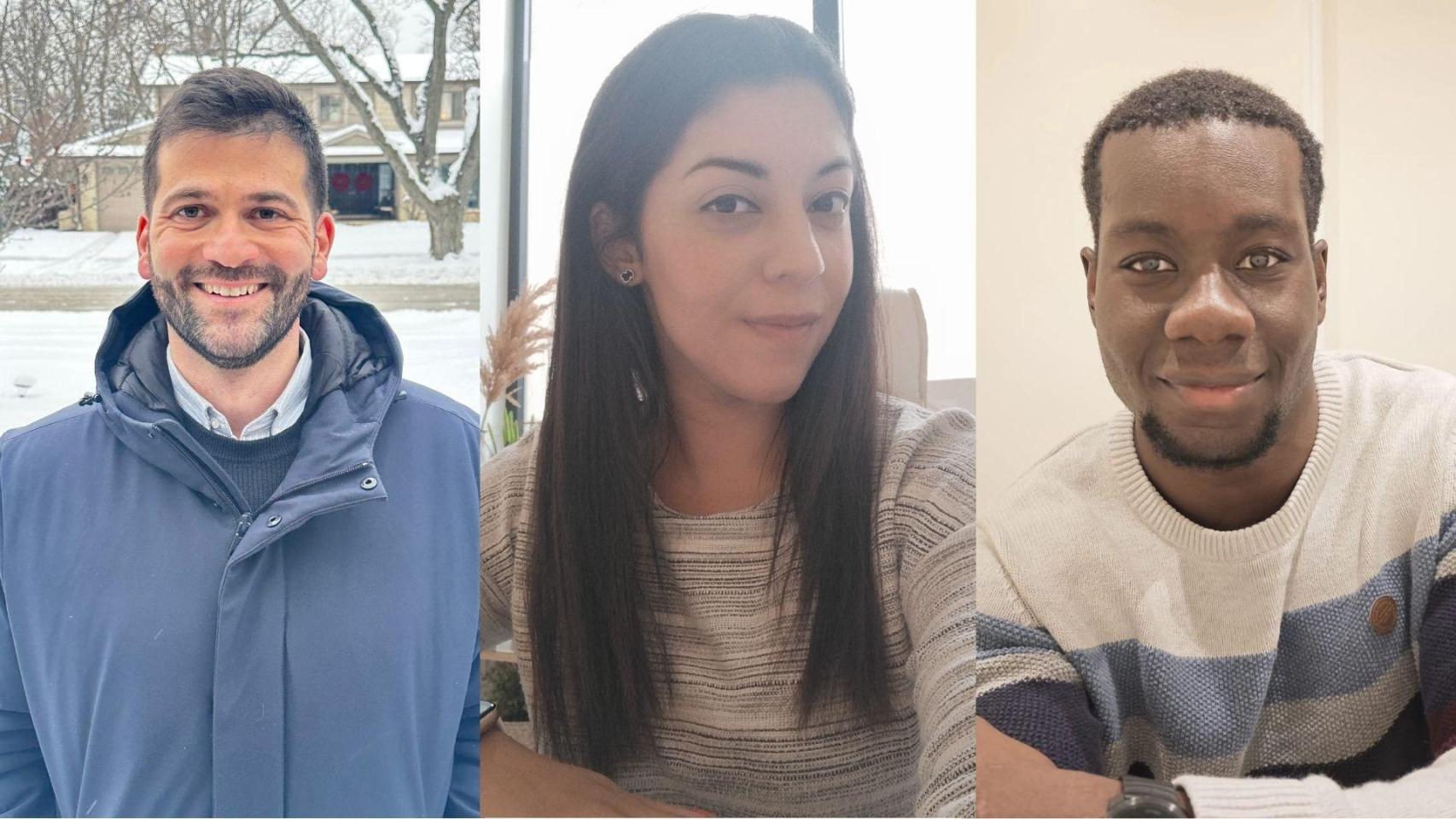 Iván, Stella y Miguel pertenecen a la asociación La Voz de los Adoptados.