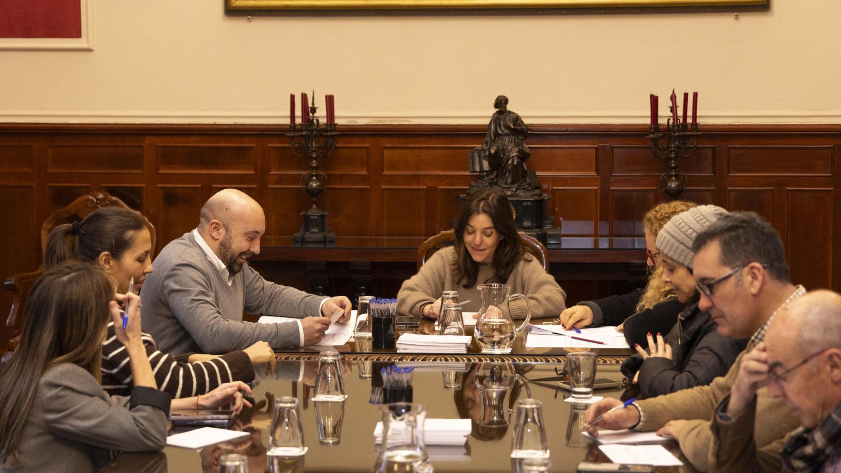 Instante de la reunión de la Xunta de Goberno.