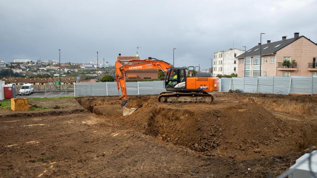 Trabajos de construcción en Perillo el pasado mes de diciembre.