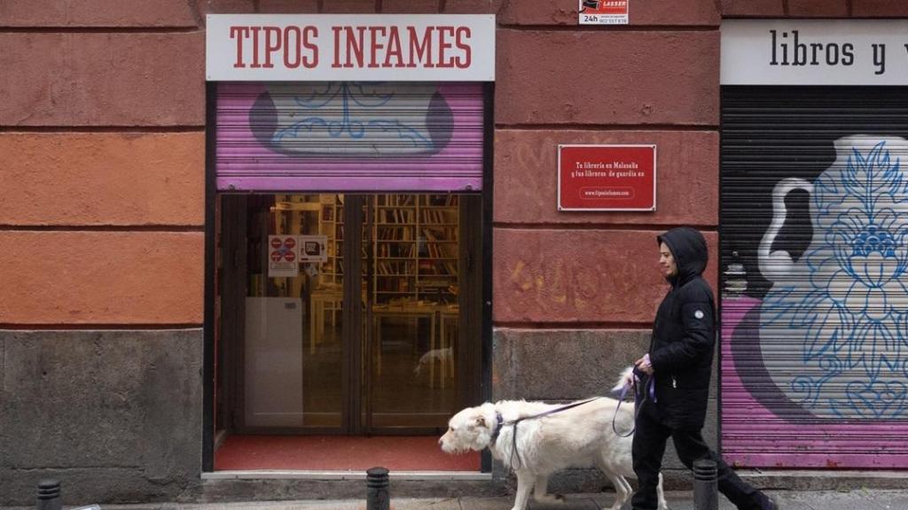 Fachada de la librería ‘Tipos Infames’ a 26 de enero de 2026, en Madrid (España). Foto: Eduardo Parra / Europa Press