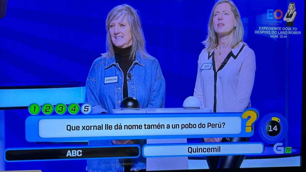 Pregunta en el programa 'Atrápame se podes' de la TVG