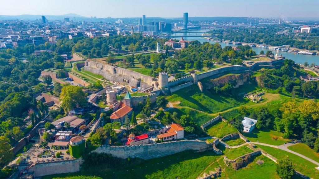 Vista panorámica de la fortaleza de Kalemegdan, en Belgrado.
