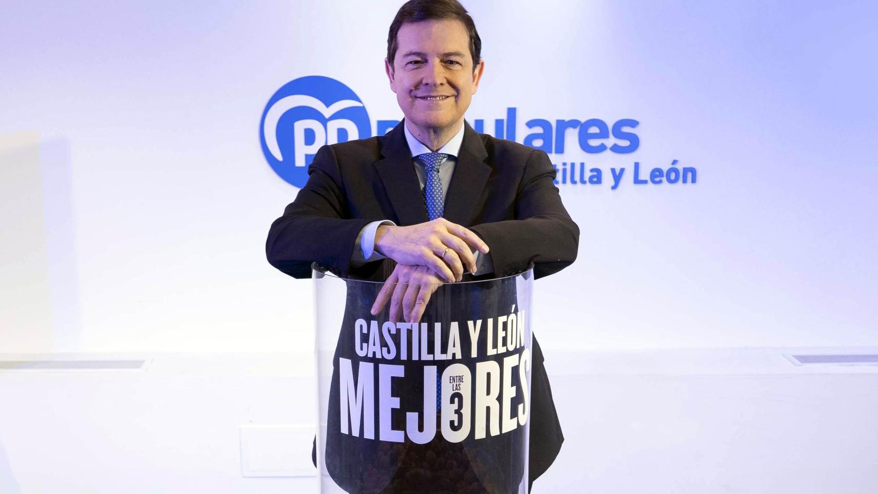 El candidato del Partido Popular a la presidencia de Castilla y León, Alfonso Fernández Mañueco