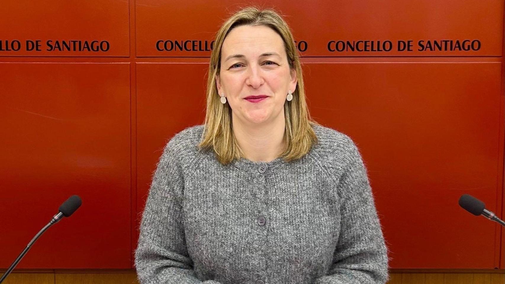 La portavoz del Gobierno municipal de Santiago de Compostela, Miriam Louzao.