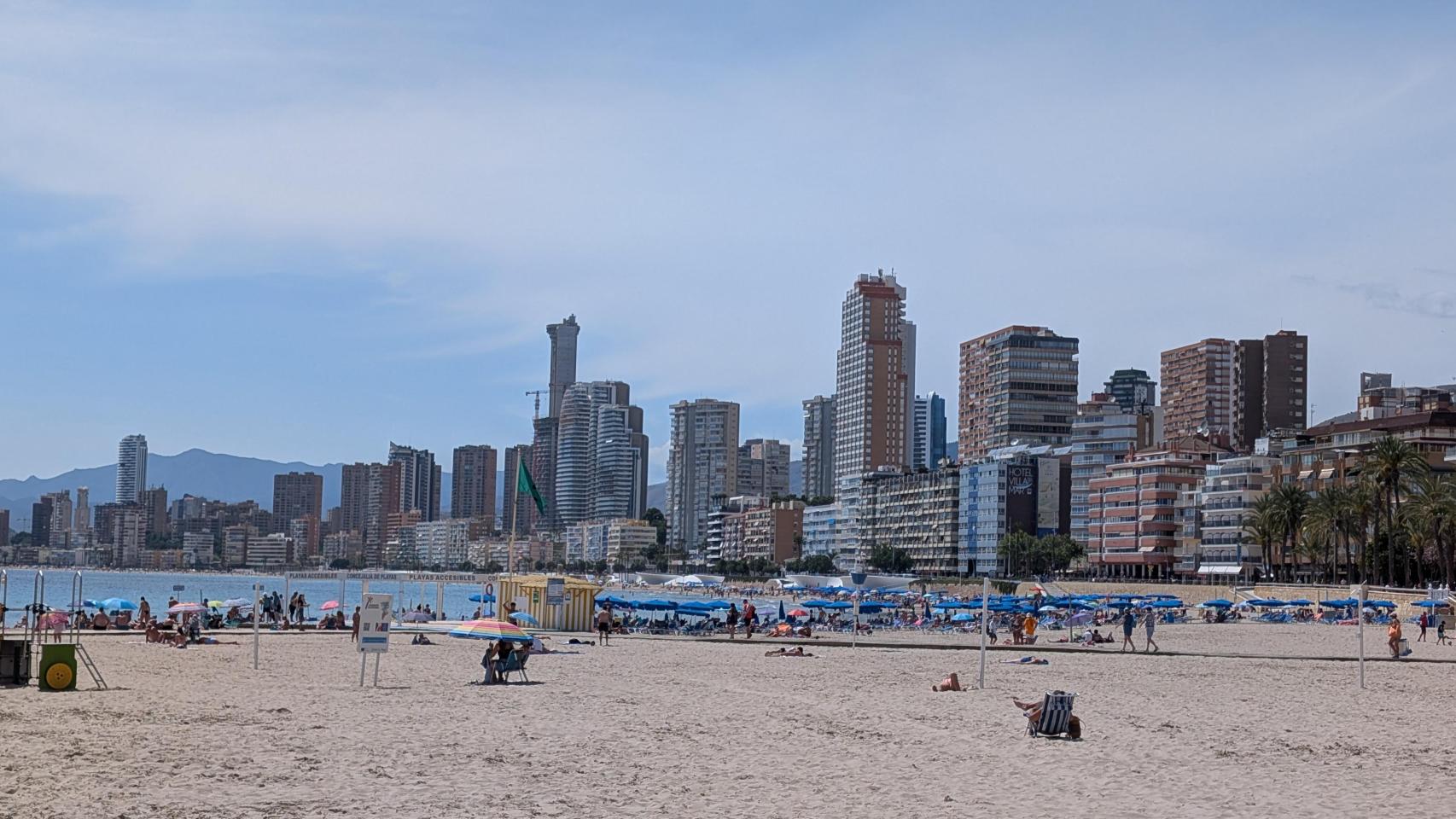 Vista de la playa de Benidorm.