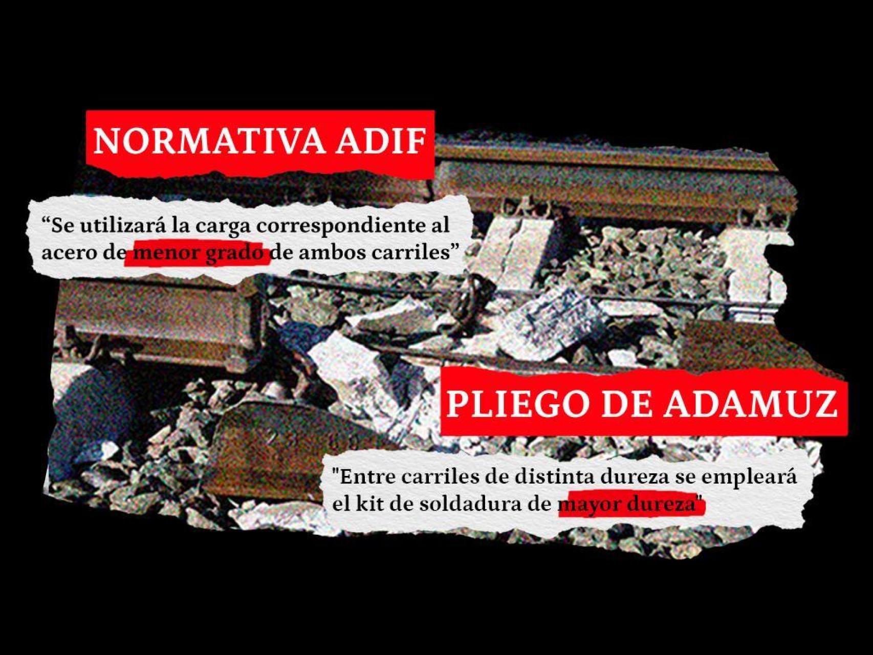 Óscar Puente atribuye a un error que el pliego de Adamuz impusiera una soldadura contraria a la normativa de Adif