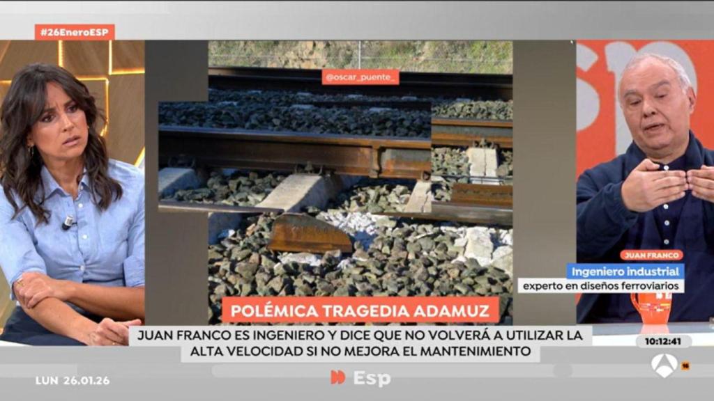 Juan Franco, ingeniero industrial y experto ferroviario en 'Espejo Público'.