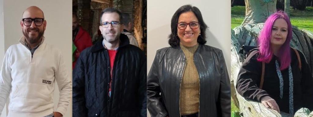 José Manuel Abenza Hernández, Miguel Ángel Ruiz García, Luisa Sandra Robles Roque y Anxela Villanova González.