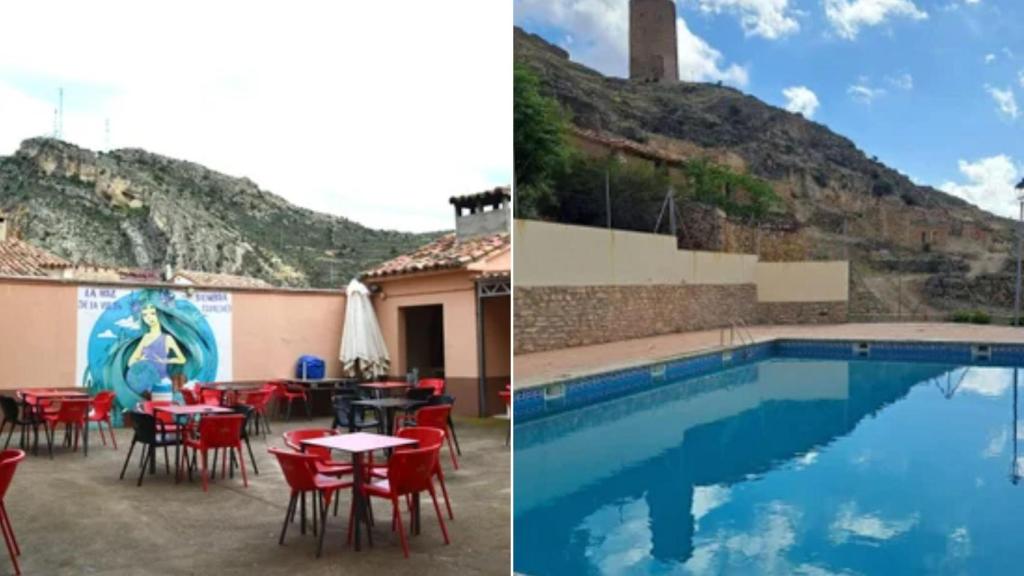 Bar la Replazeta y la piscina municipal de La Hoz de la Vieja