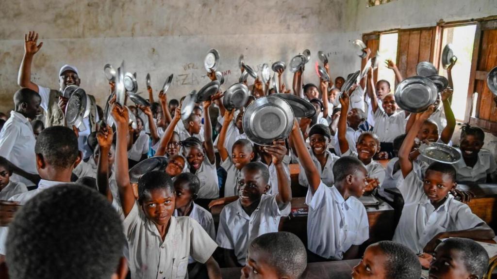 Comidas escolares en la República Democrática del Congo.