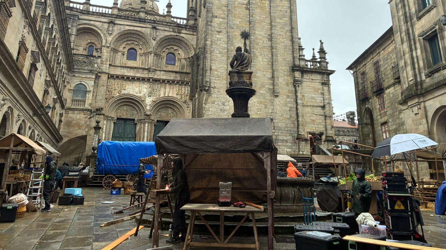 Santiago se convierte en un escenario de época por el rodaje de la nueva serie de Netflix