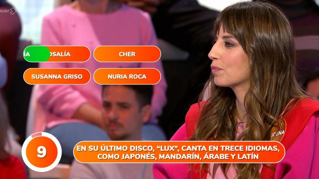 Almudena Cid, en 'Pasapalabra'.