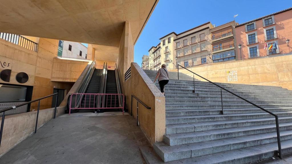 Uno de los tramos de las escaleras mecánicas del Miradero.