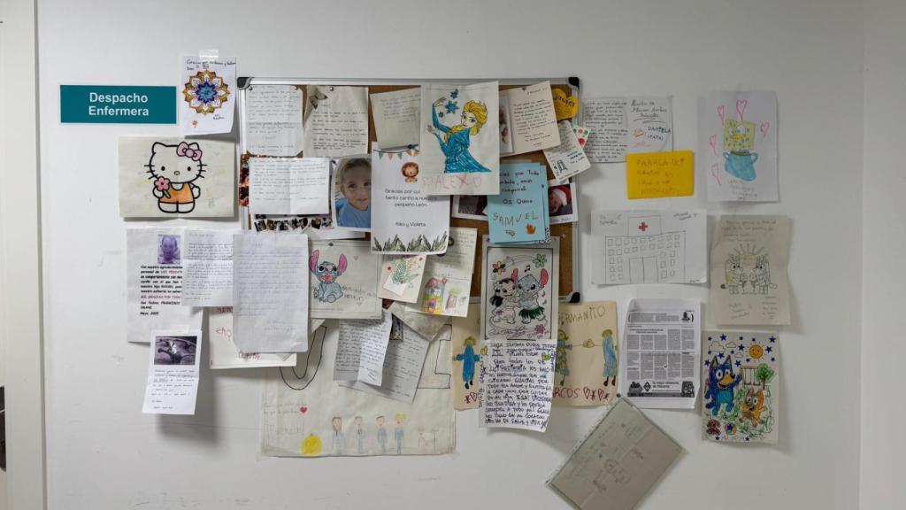 Dibujos que han realizado los niños y niñas que han estado en la UCI pediátrica.