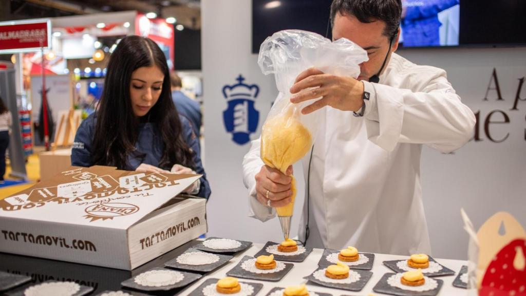Demostración de Gallegas de Nata en Madrid Fusión.