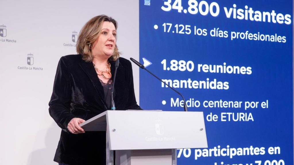 Patricia Franco en rueda de prensa.