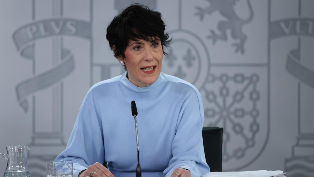 La ministra de Inclusión Seguridad Social y Migracioneas y portavoz del Gobierno, Elma Saiz, durante la rueda posterior al Consejo de Ministros.