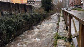 Río Lagares, a su paso por Castrelos, a 27 de enero de 2026