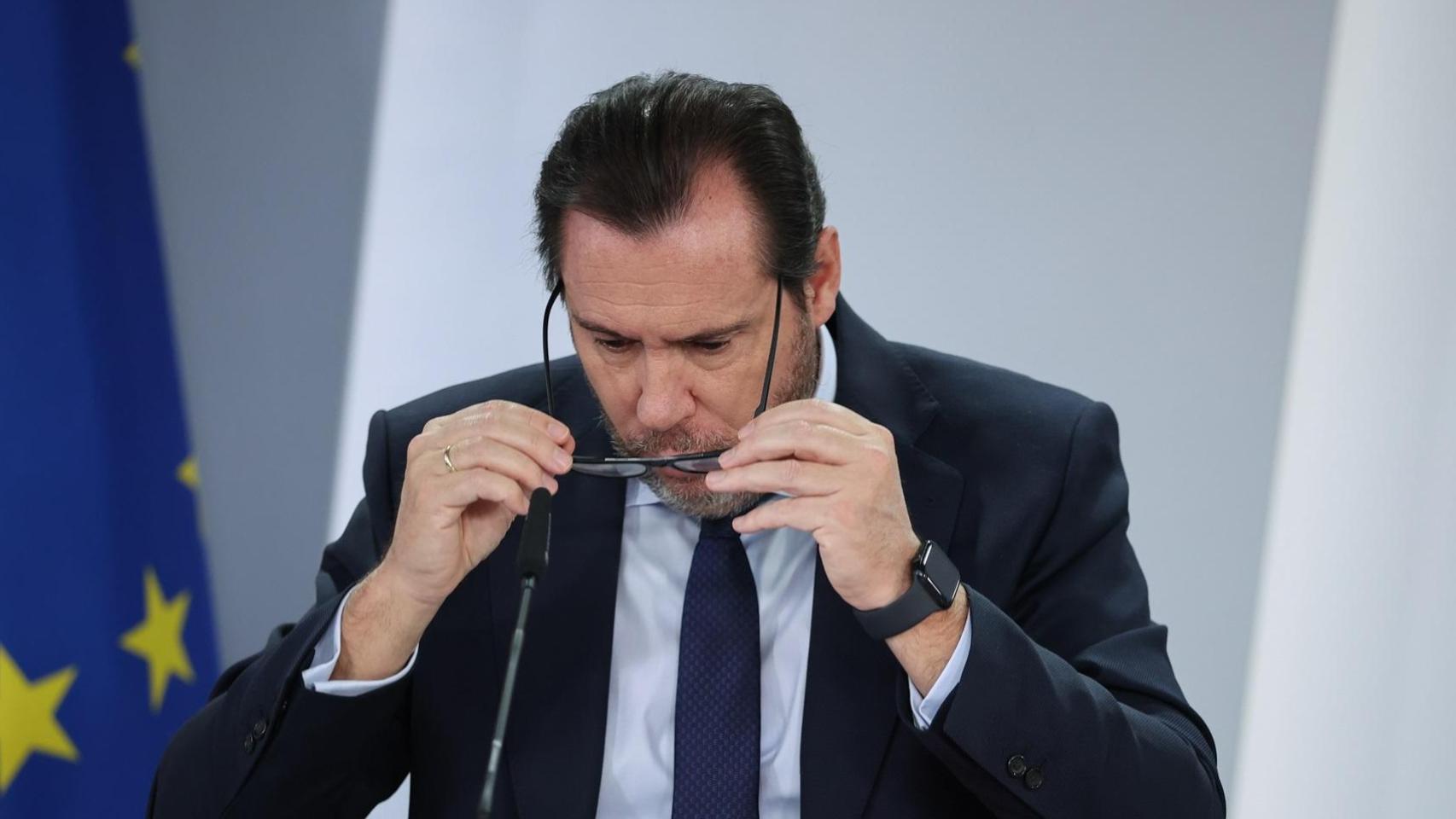 Óscar Puente, durante la rueda de prensa posterior al Consejo de Ministros.