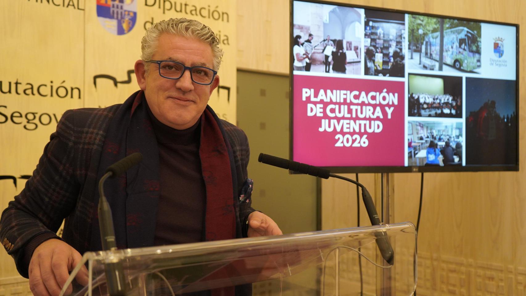 José María Bravo presenta la planificación del Área de Cultura y Juventud de la Diputación de Segovia para 2026