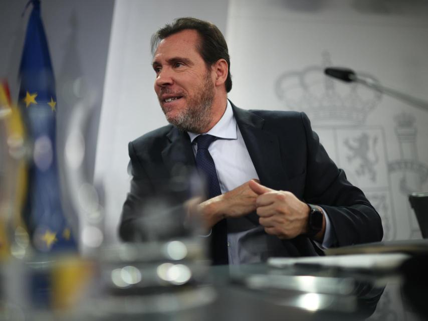 Óscar Puente, en la rueda de prensa posterior al Consejo de Ministros.