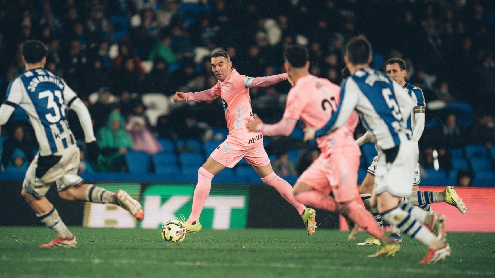 Iago Aspas, en el último partido contra la Real Sociedad