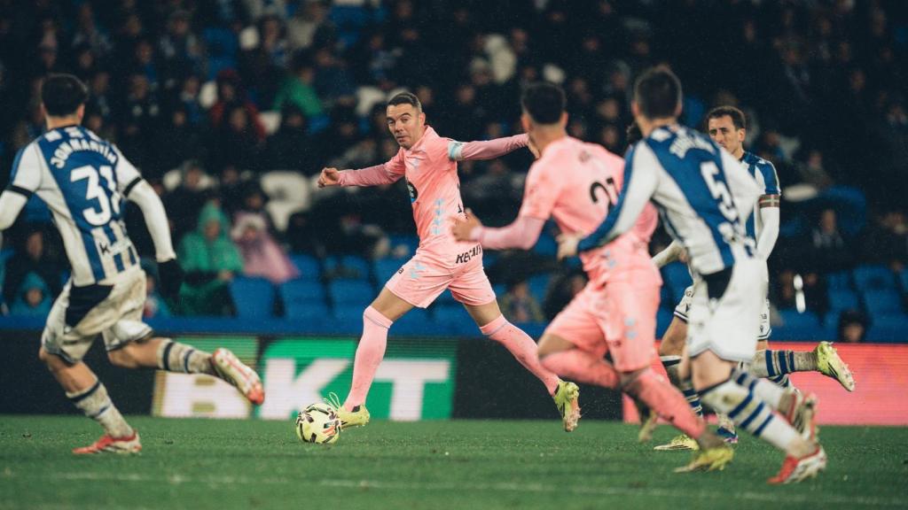 Iago Aspas, en el último partido contra la Real Sociedad