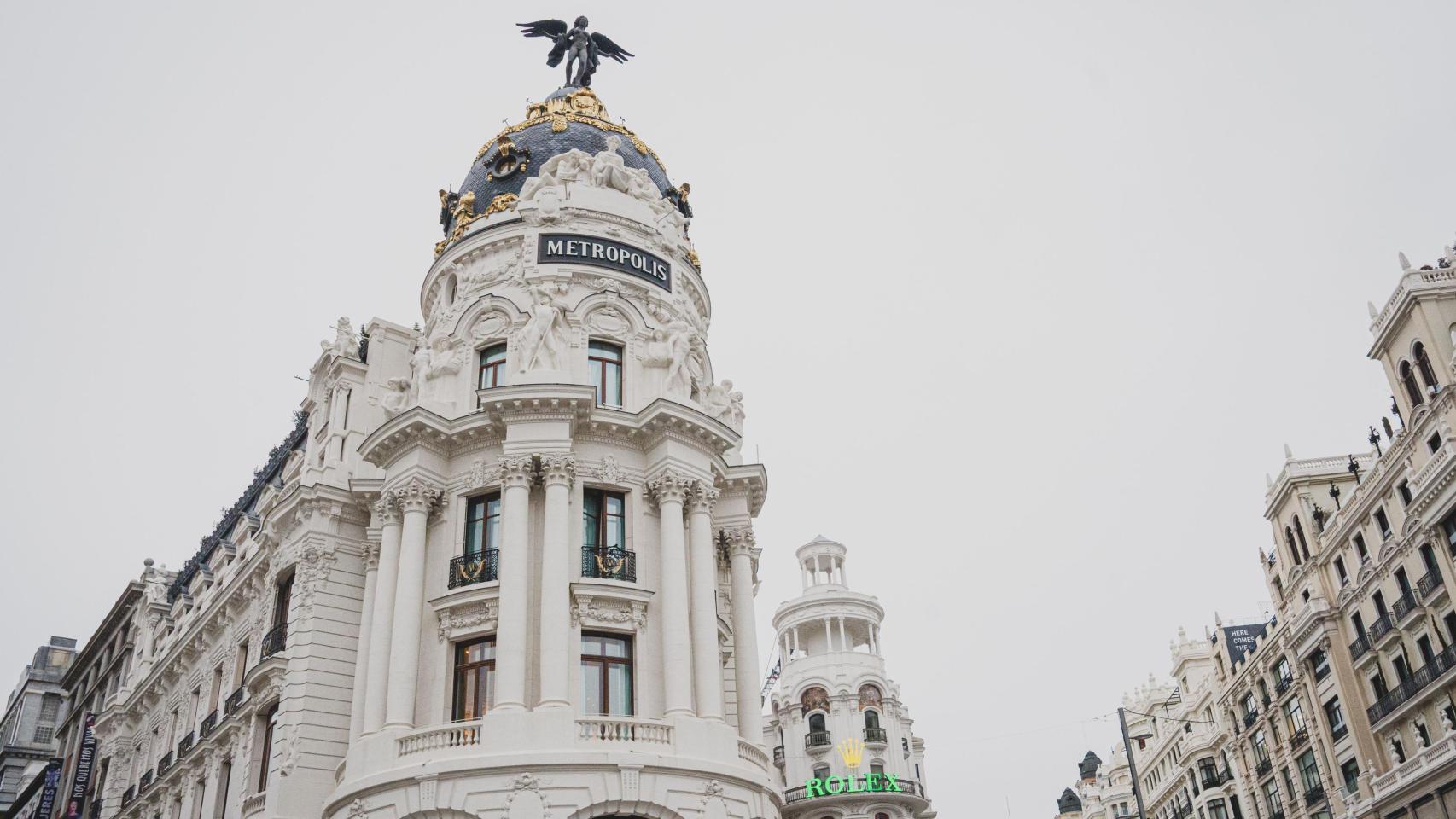 El edificio Metrópolis, el más famoso de Madrid.