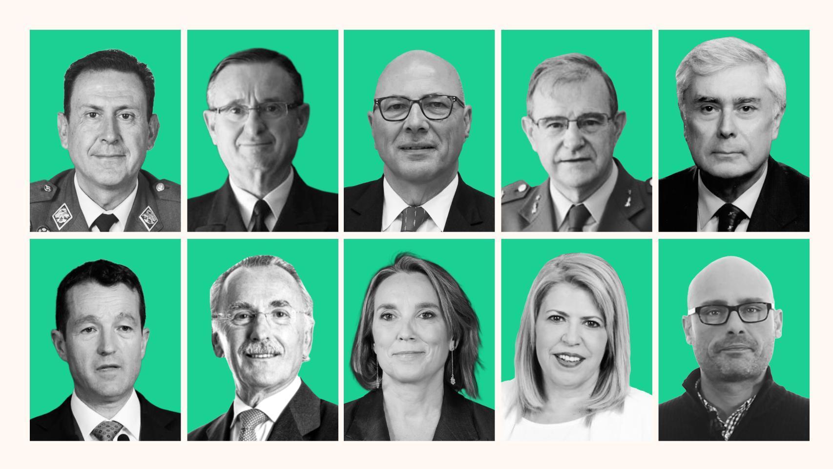 De izda. a dcha. Ivorra, Rosique, Olivares, Balleteros, Rupérez, Escribano, Furnells, Gamarra, Sánchez y Guijarro.