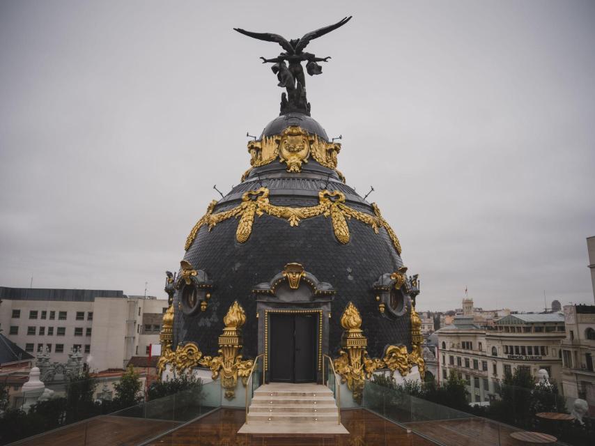 La zona de la cúpula que aún no está terminada y que abrirá en primavera.