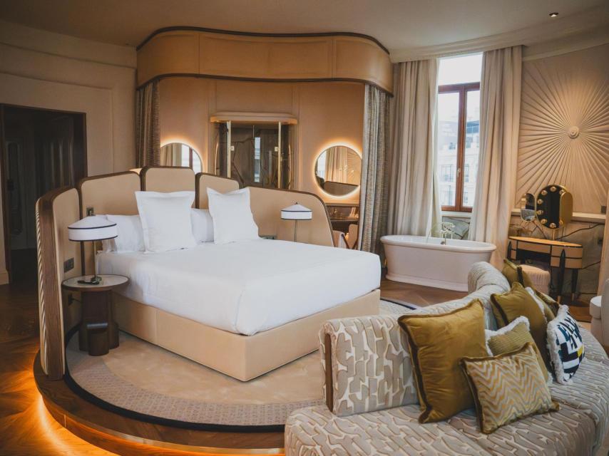 Una de las habitaciones Circulares, las más lujosas del hotel Metrópolis.