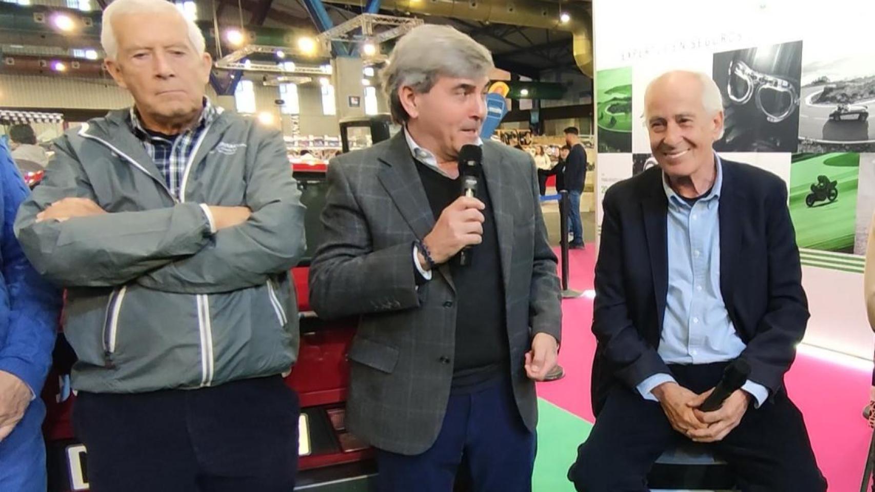 Manolo Ortiz-Tallo, a la derecha, en su homenaje.