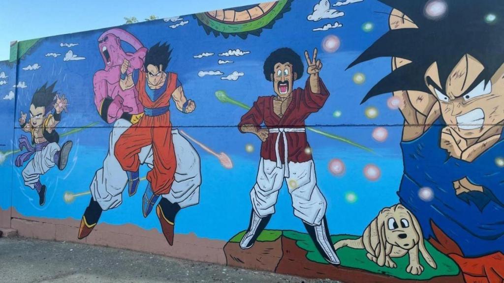 El mural más grande de Europa dedicado a 'Dragon Ball' está en España.