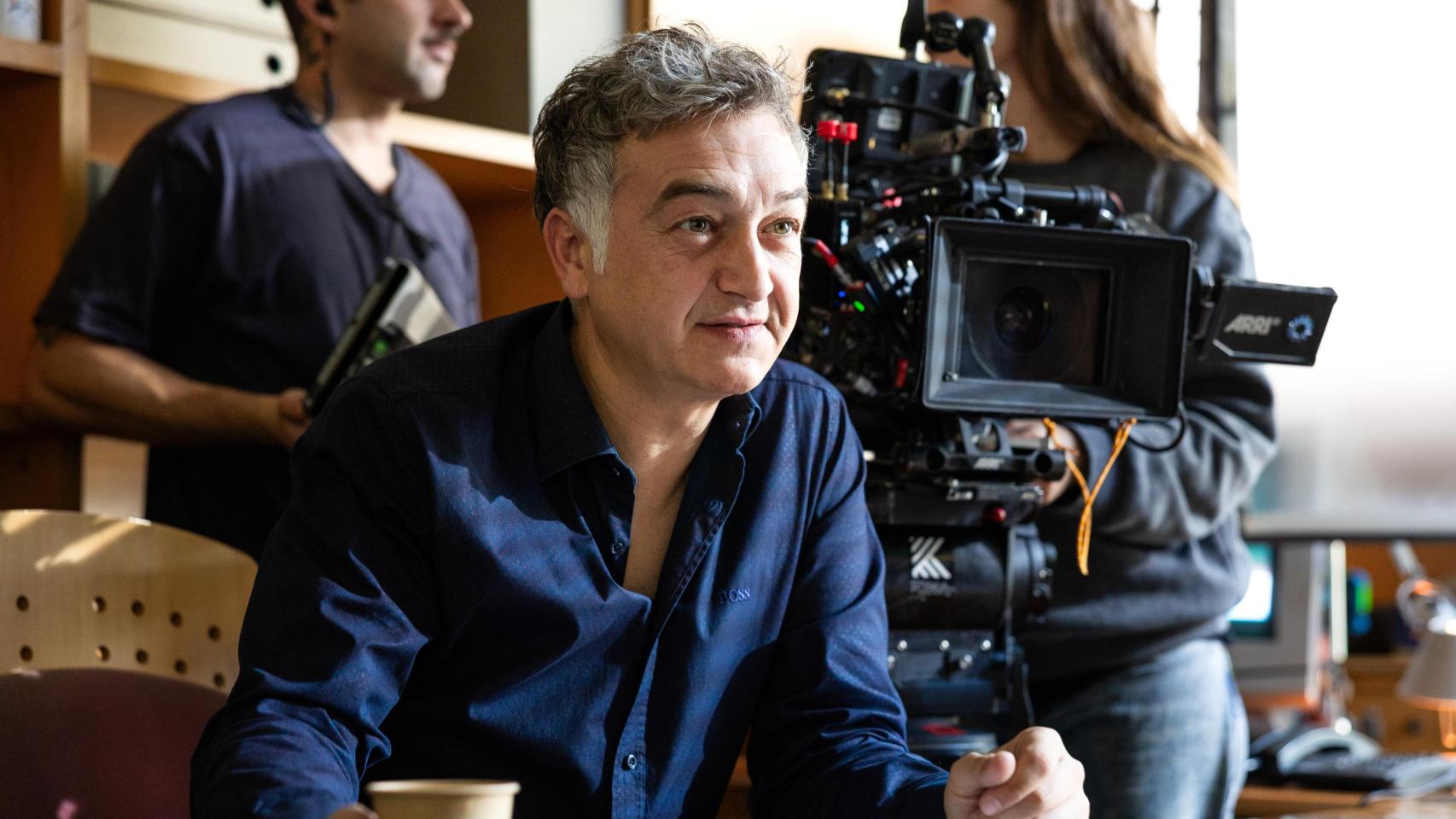 Sergio Caballero, durante el rodaje de la película de Óscar Bernàcer.