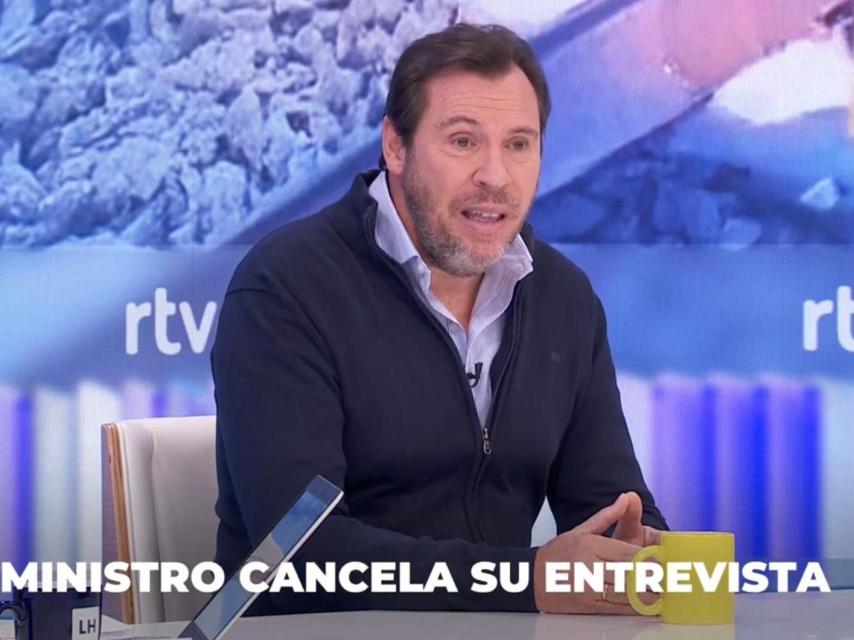 Óscar Puente en su entrevista para 'La hora de La 1'.