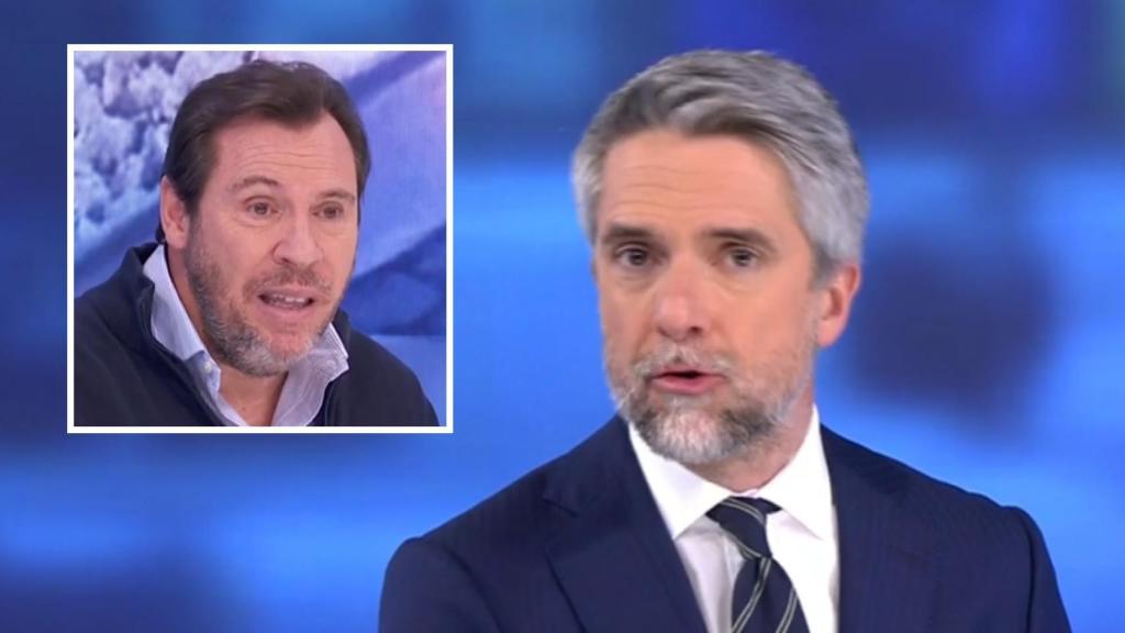 Carlos Franganillo y el ministro de Transportes, Óscar Puente.