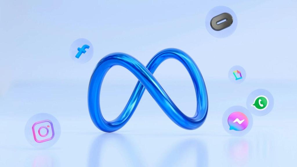 Logotipo de Meta con las apps de WhatsApp, Instagram, Facebook y más