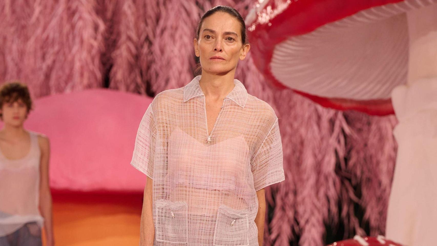 La modelo, en el Grand Palais parisino.