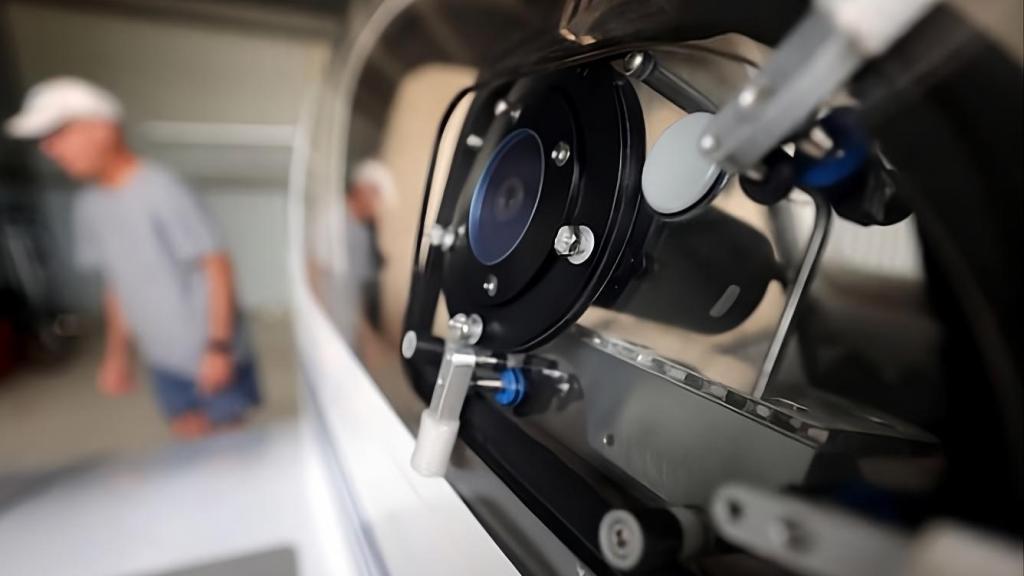 Sensor antihielo en un avión