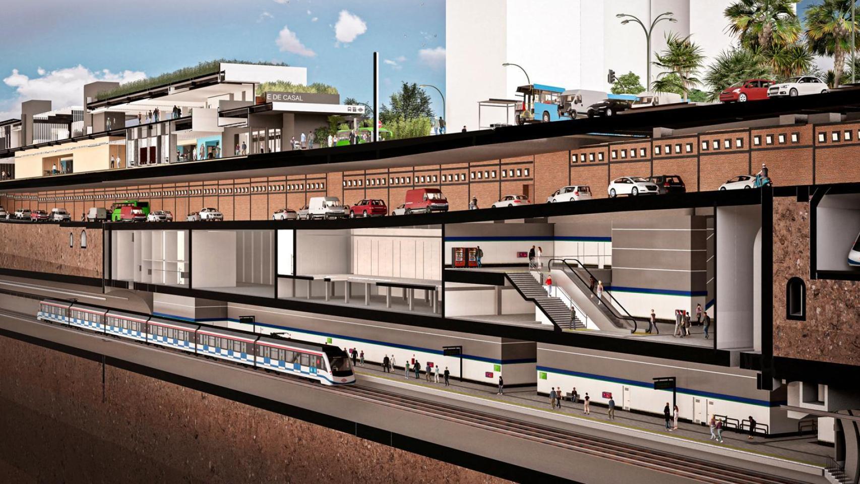 Nuevo intercambiador de Conde Casal.